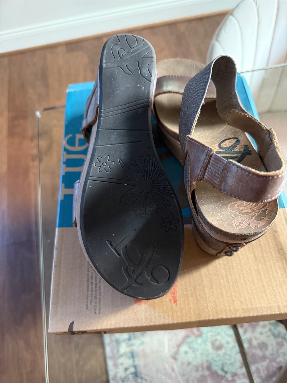 OTBT Wedge Sandals in Pewter Metallic - Picture 4 of 4